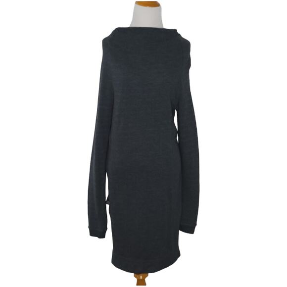 Horny Toad Hideout Dress Charcoal Gray Cowl Neck Long Sleeve Women Small - Picture 1 of 11